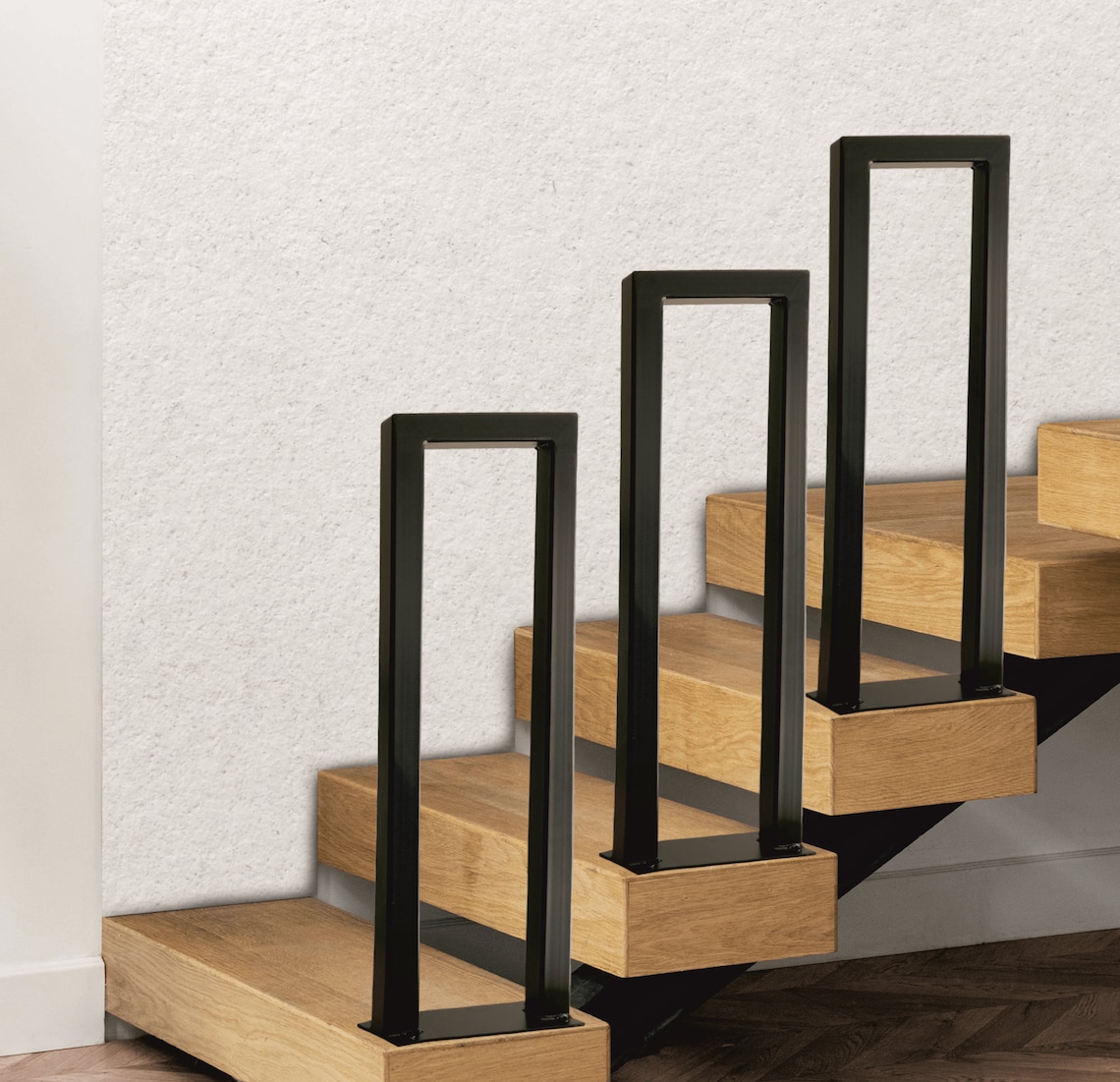 11/2x 11/2 Railing Grab Bar, Handrail for Stairs, Step Stair Rail