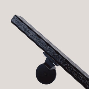 1,57&#39;&#39;x0,78&quot;  traditional handrail, wall mount railing, 3 stair handrail, handrail for stairs, rail railing, railing for steps, wall rail