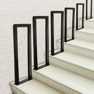 1-1/2&quot;x 1-1/2&quot; railing grab bar, handrail for stairs, step stair rail, handrail for steps, modern railing