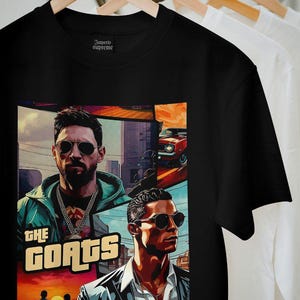 1 Design Messi – Cristiano Ronaldo DTF-Druck T-Shirt-Vorlagen Sublimationsvorlagen, Sofort-Download Messi – CR7 – Halbton