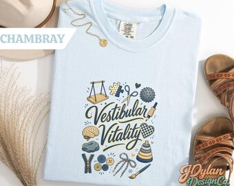 Peds OT Shirt Youth, Vestibular Vitality Comfort Colors Tee, Sensory-Focused Pediatric OT Gift