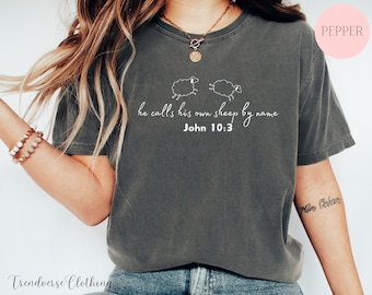 Christelijke schapen gelijkenis shirt, christendom geschenk, christelijke Bibleverse shirt, christendom gelovigen, gelijkenis verloren schapen, bijbelvers shirt