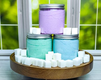 Whipped Sugar Scrub Soap: Exfoliating Body Wash, Glycerin Moisturizing