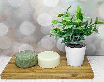 Handmade Solid Shampoo and Conditioner Bar Set: Fragrance Free, Zero Waste