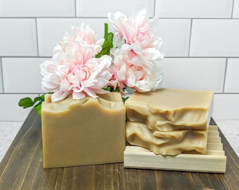 Fragrance Free Vegan Soap Bar: Handmade, Dye-Free, Oat Milk