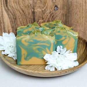 Lemon Ginger Coconut Milk Soap Bar: Vegan, Eco-Friendly Artisan Soap