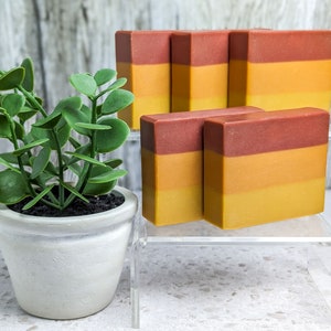 Peach Sunset Scented Soap Bar: Vegan, Eco-Friendly, Handmade
