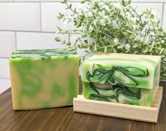 Green Tea Scented Soap Bar: Handmade Vegan Artisan Soap