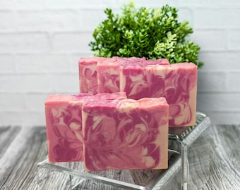 Sabonete Buquê de Rosas Rosas: Sabonete Artesanal Vegano Feito à Mão, Lixo Zero