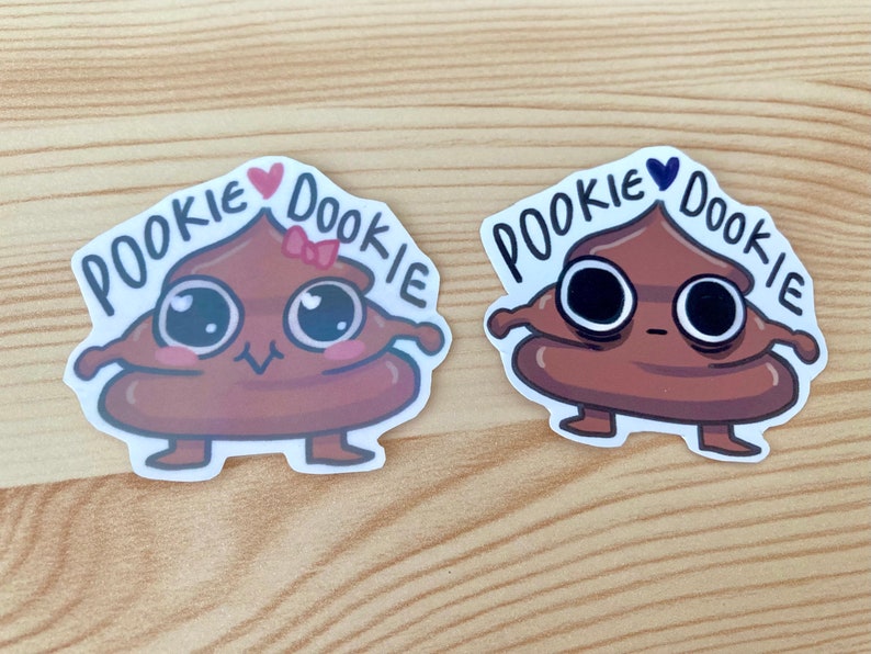 Sticker POOKIE DOOKIE Poop Pair Stickers Etsy
