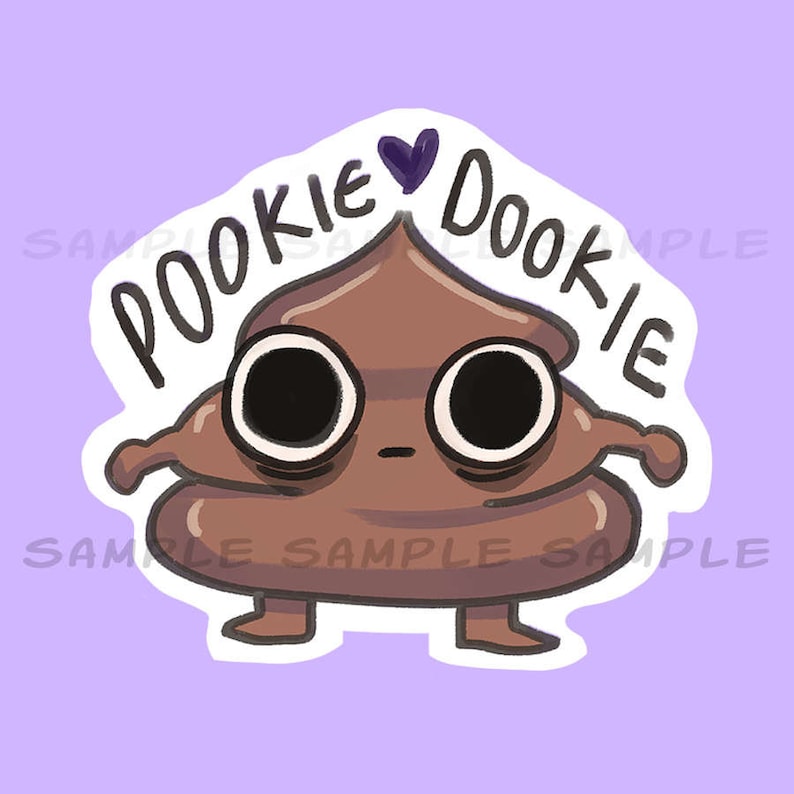 Sticker POOKIE DOOKIE Poop Pair Stickers Etsy