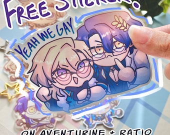 Aventurine and Ratio Gay - Matte Vinyl Sticker