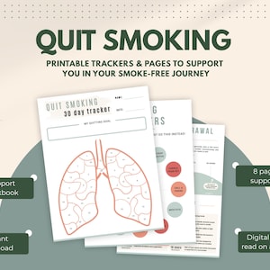 禁煙/電子タバコ禁煙トラッカー：デジタルワークシートとガイド（デジタルダウンロード）