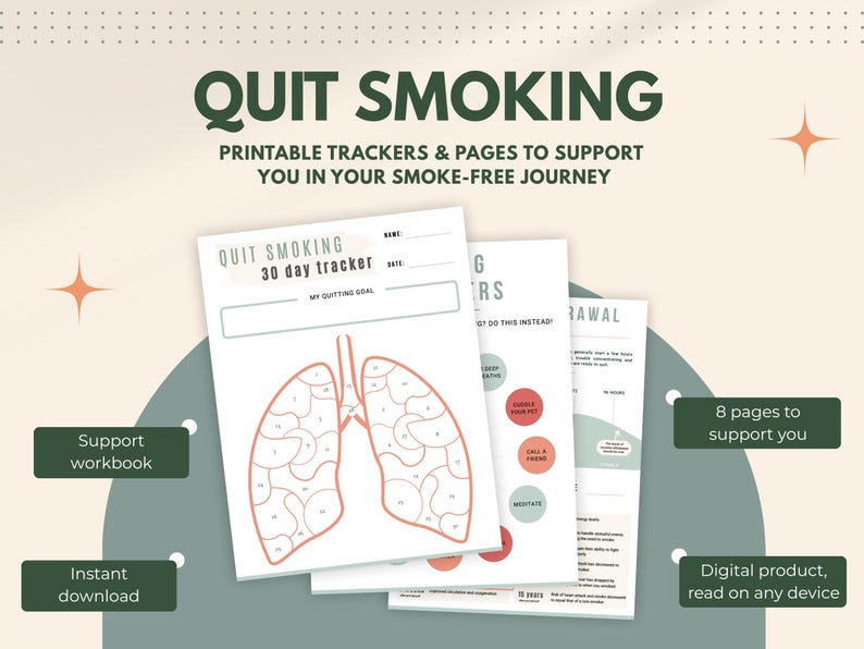 Vaping Worksheet Quit Smoking/vaping Tracker: Digital Worksheets & Guide (digital ...