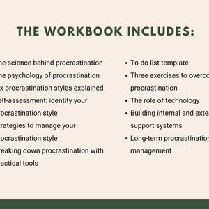 Overcome Procrastination Workbook: Time Management & Productivity (Digital Download) image 4