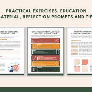 Overcome Procrastination Workbook: Time Management & Productivity (Digital Download) image 2