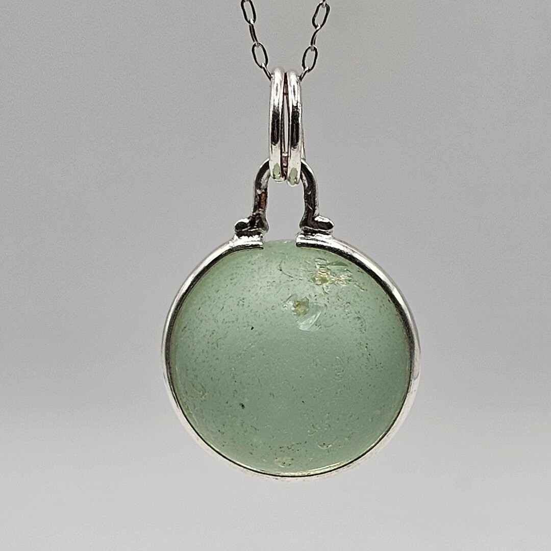 Gorgeous Mudlarked Codd Marble in Sterling Silver Bail. Unique Gift ...