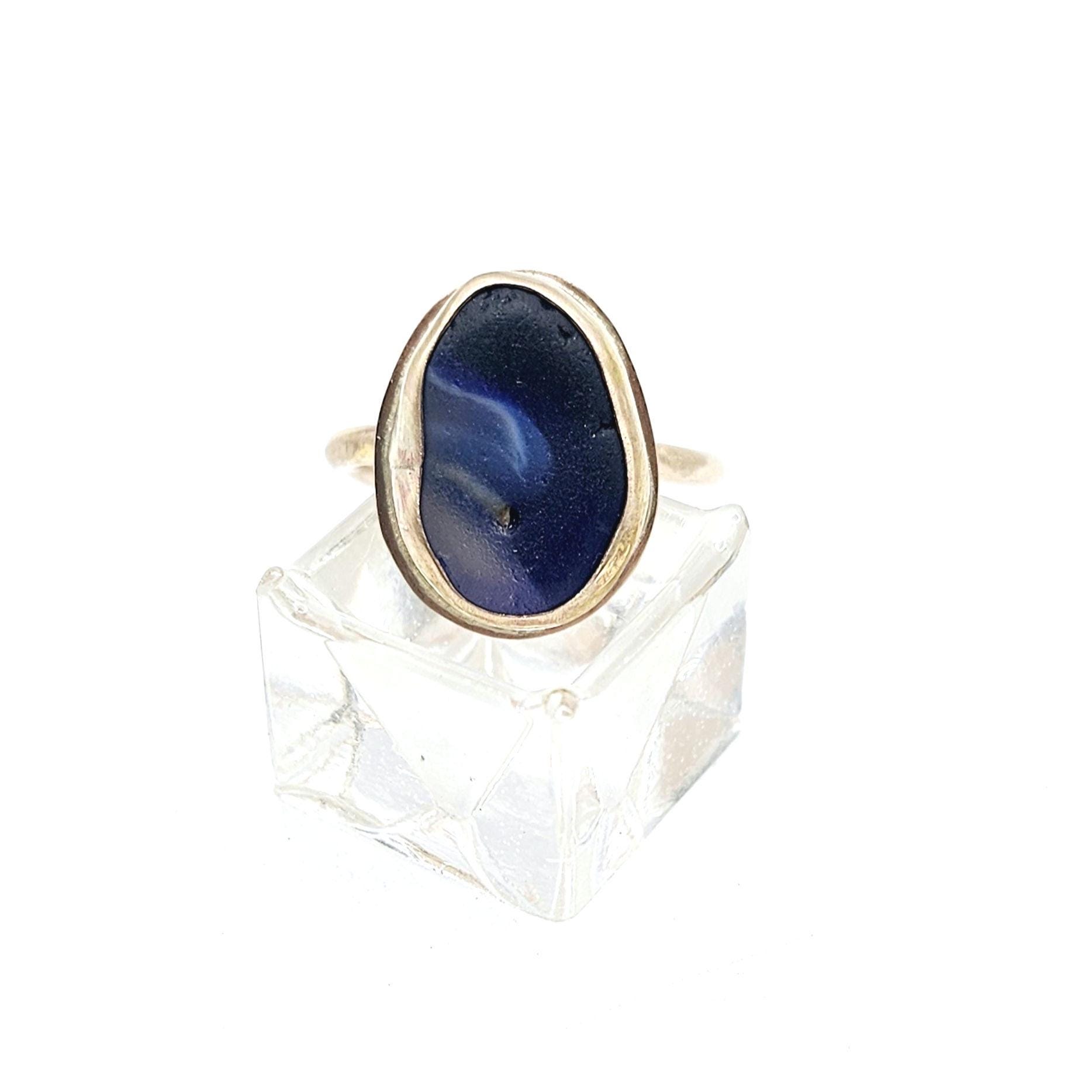 Handmade Davenport swirled seaglass gold ring, California sea glass, , 14K gold filled jewelry, unique gift, one of a kind, Christmas gift