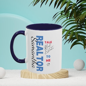 Personalized Realtor Mug, Custom Real Estate Coffee Cup, Personalized Real Estate Agent Gift, Real Estate Name Mug Open Houses & Closings
