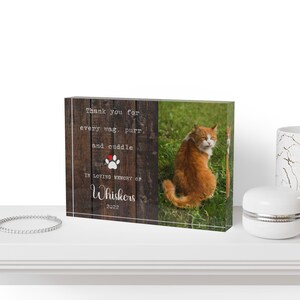Personalized pet memory plaque, Commemorative pet photo frame, In loving memory of pet keepsake, Pet loss gift for owners