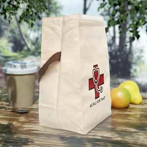Nurse Canvas Lunch Bag, Nurse Lunch Bag, Nursing accessories, Durable Cotton Tote No Pill for That Design Paper Bag Look Reusable Snack Bag