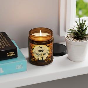 Boo beleuchten mich Halloween-Kerze, Halloween-Geschenk, lustige gruselige Kerze, Aromatherapiekerze Geschenk, Sojakerze, Feiertagskerzengeschenk