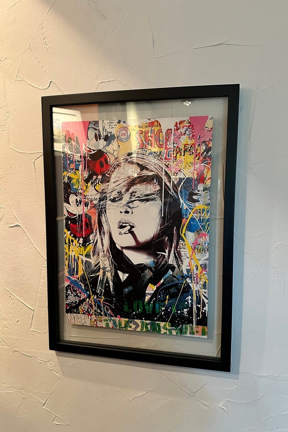 Framed Art: Brainwash / Banksy Brigitte Bardot Pop Art Print