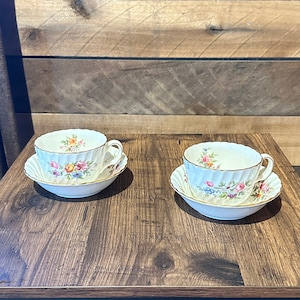 Vintage Minton Bone China Marlow 4 piece Teacup and Saucer, Marlow by Minton