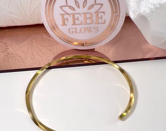 Minimalist bracelet, Dainty Gold Bracelet, Waterproof Gold bracelet, open cuff bracelet, friendship bracelet, Stainless Steel Bracelet