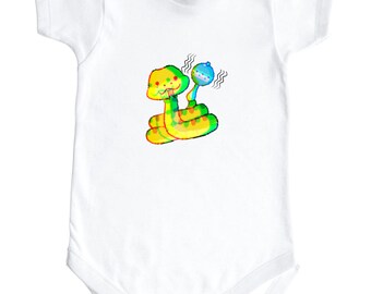 Cotton One Piece sizes newborn to 24 months - Rattle Snake