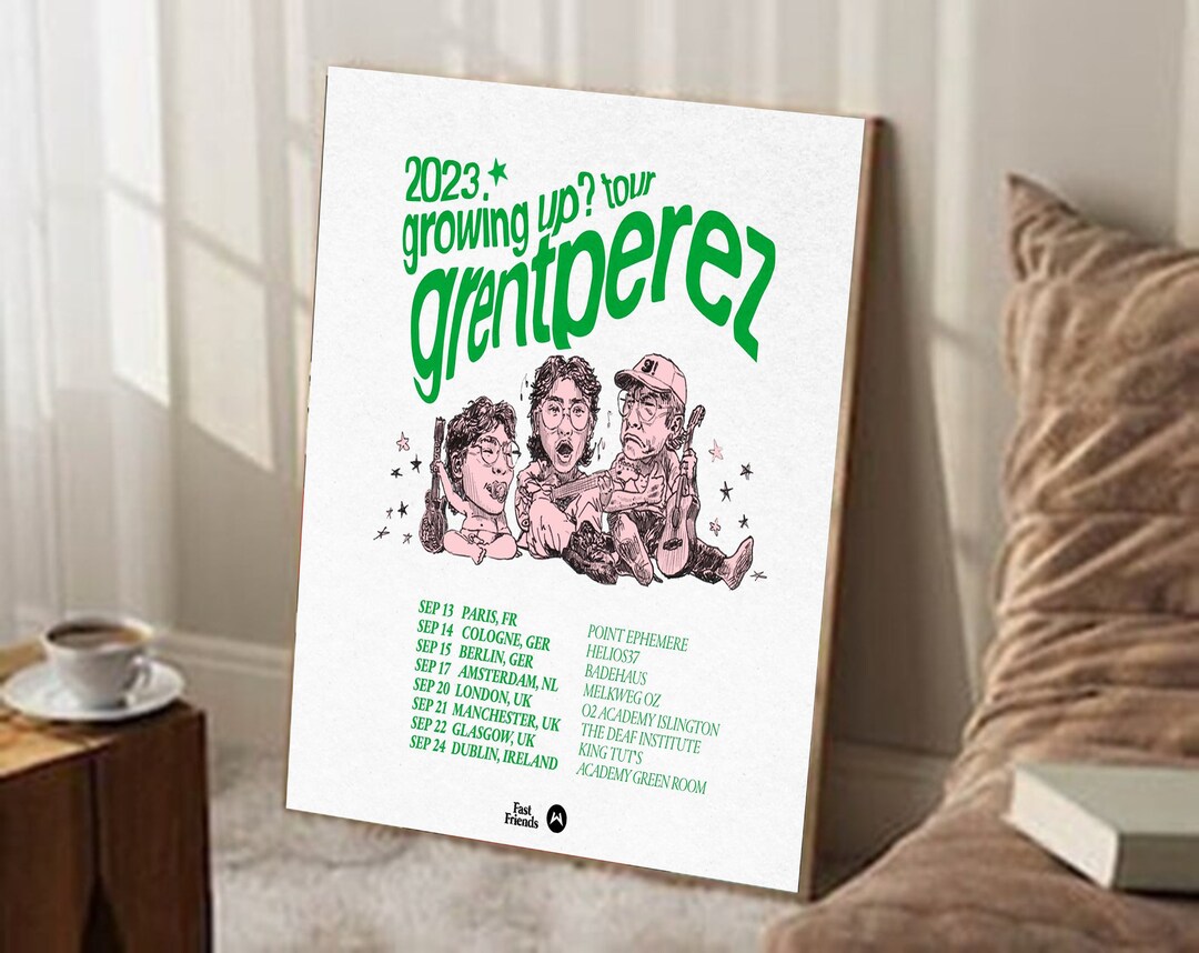 2023 Growing up Tour Grentperez Poster Music Tour Wall Poster Etsy