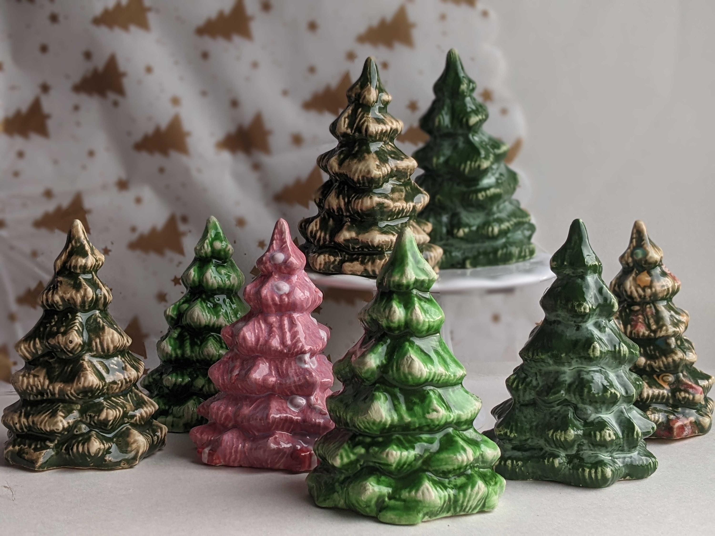 Couronne De Noël En Céramique Peinte à La Main – "Le Village 16 – C'est La Saison"