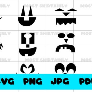 Enkla pumpa-schabloner svg, png, jpg och pdf