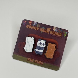 Mini Pins | Gummibärchen Pins | Bär Pins | Gummibärchen Bären Pins | Eisbär Pin | Grizzly Bär Pin | Pandabär Pin | WBB Pin