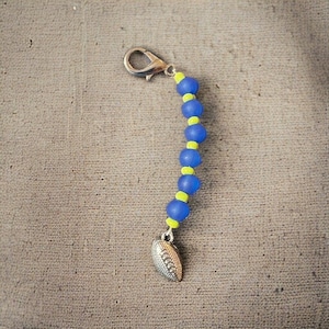 Blue and Green Seattle Seahawks Football Scissor Fob, Purse Charm, Zipper Charm, Keychain