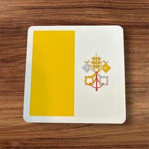 Vatican City Flag Vinyl Sticker