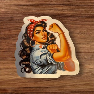 Hispanic American Rosie the Riveter Vinyl Aufkleber