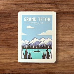 Grand Teton Nationalpark Vinyl Aufkleber