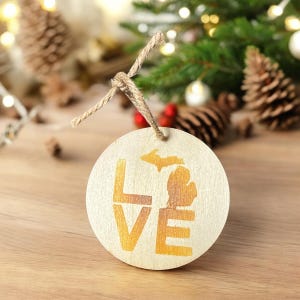 MIchigan State Holz Weihnachtsverzierung