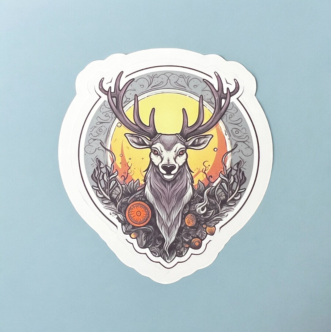 Stagg Sticker Stag Vinyl Sticker, Laptop Sticker, Tumbler Sticker, Wiccan, Pagan - Etsy