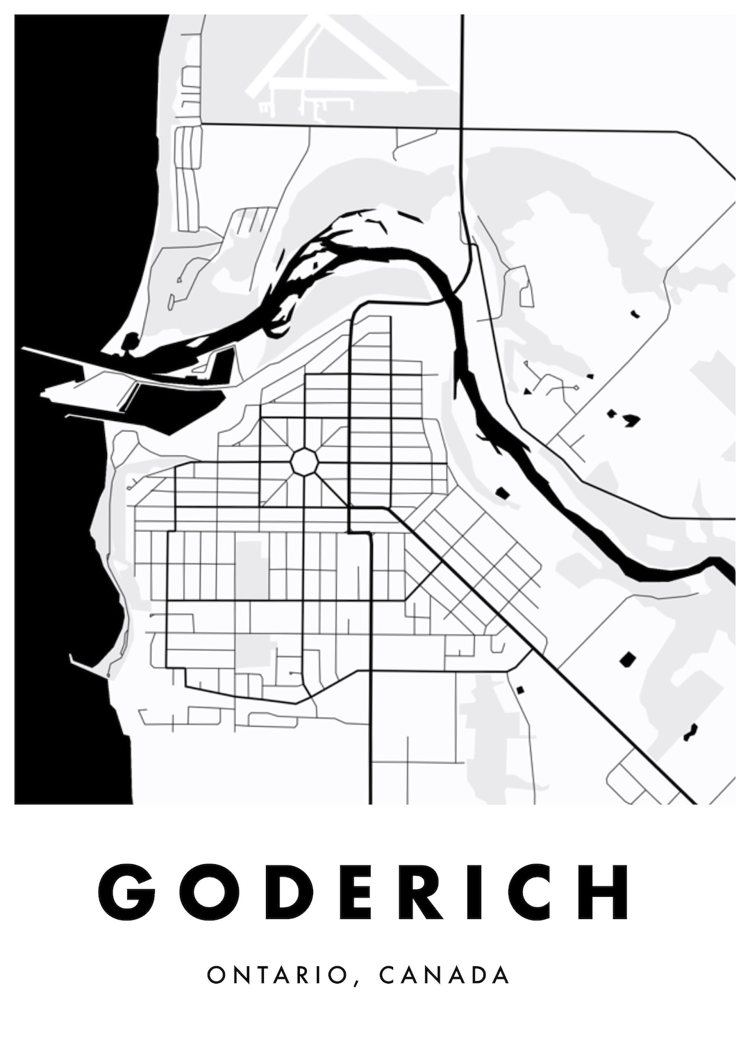 Goderich Map Poster digital File Etsy