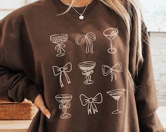 Espresso Martini Sweatshirt: Coquette Cocktail Lover Gift