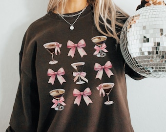 Espresso Martini Sweatshirt: Coquette Cocktail Lover Gift