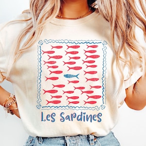 Sardines Shirt, Tinned Fish Shirt, Fisherman Aesthetic, Coastal Granddaughter, Tomato Girl Summer, Coastal Grandma, Ocean Inspired Style