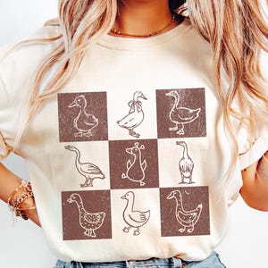 Funny Goose Shirt Oversized Comfort Colors® Crewneck Tee Cute Silly Goose Animal Lover Gift Trendy Funny Goose Gift