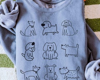 Comfort Colors® Funny Dog Sweatshirt, Dog Mom Crewneck Gift for Pet Lover
