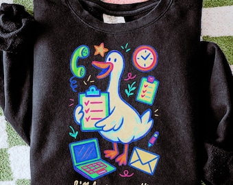 Comfort Colors® Office Assistant Sweatshirt, School Secretary Gift, Funny Goose Shirt