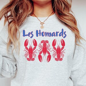 Lobster Sweatshirt, Fisherman Aesthetic, Coastal Vintage Crewneck, Maine New England Sweater, Tomato Girl Summer, Seafood Ocean Lover Gift