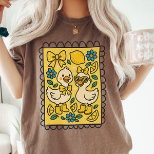 Silly Goose Shirt, Coquette Lemons Goose Comfort Colors® Tshirt, Funny Goose Shirt, Oversized Graphic Tees, Goose Summer Outfit, Y2K Shirt