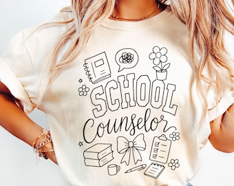Comfort Colors® School Counselor Shirt, Counseling Tee, Counselor Week Gift, Counseling Office, Elementary School Gift for Counselor